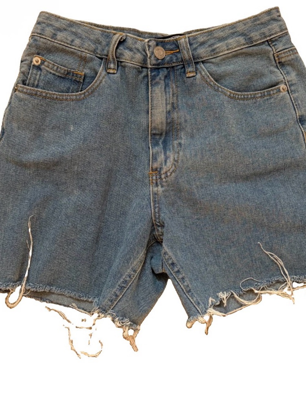 Missguided Blue Distressed Denim Cutoff Shorts